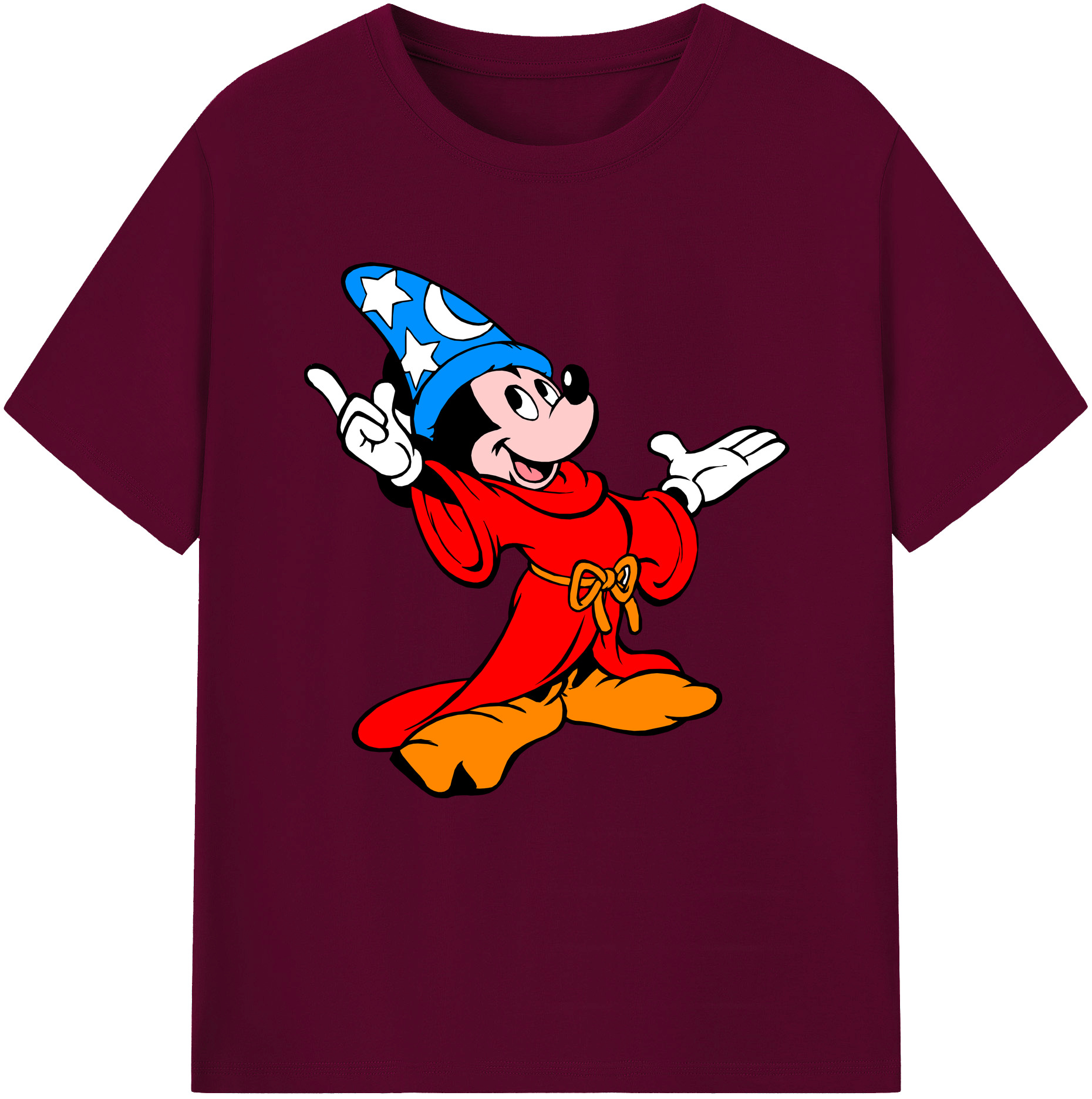 （画像用） ミッキーマウス Mickey Mouse レディースカジュアルプリントTシャツ（綿100％）